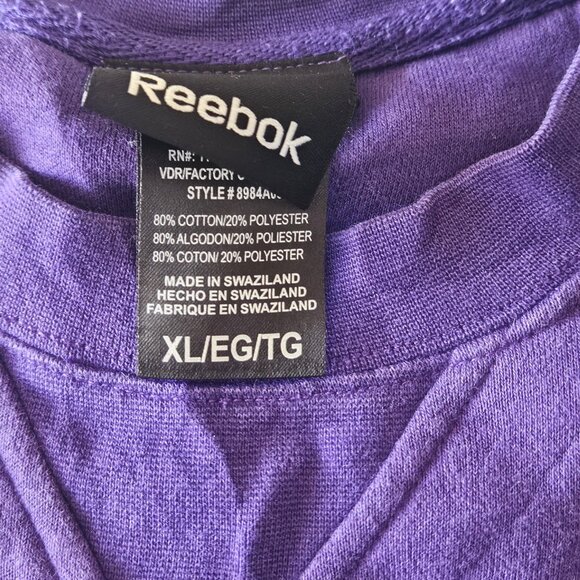 Minnesota VIKINGS 2009 NFC North Division Champions Reebok Sweatshirt XL Purple - Picture 4 of 6